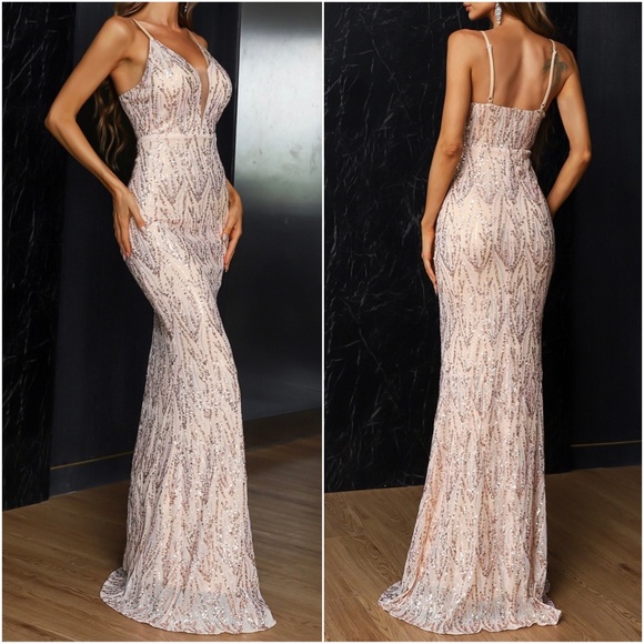 Luxurious Sequin formal party Prom Evening Dress - Picture 4 of 5